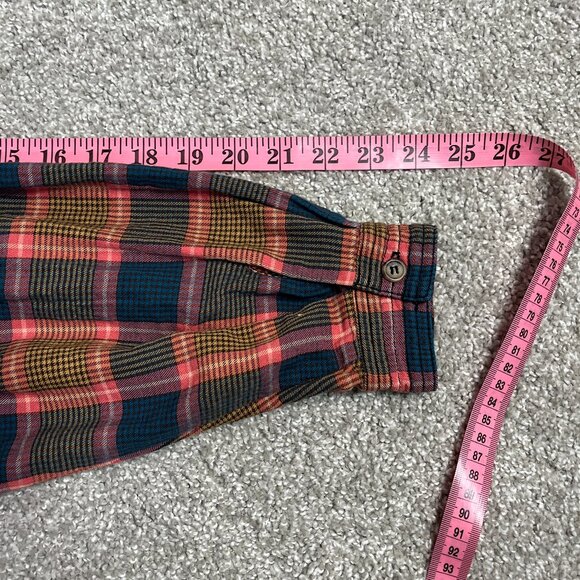 Free People We The Free Plaid Tunic Womens XS Shirt Dress Oversized Button Up - Picture 7 of 9